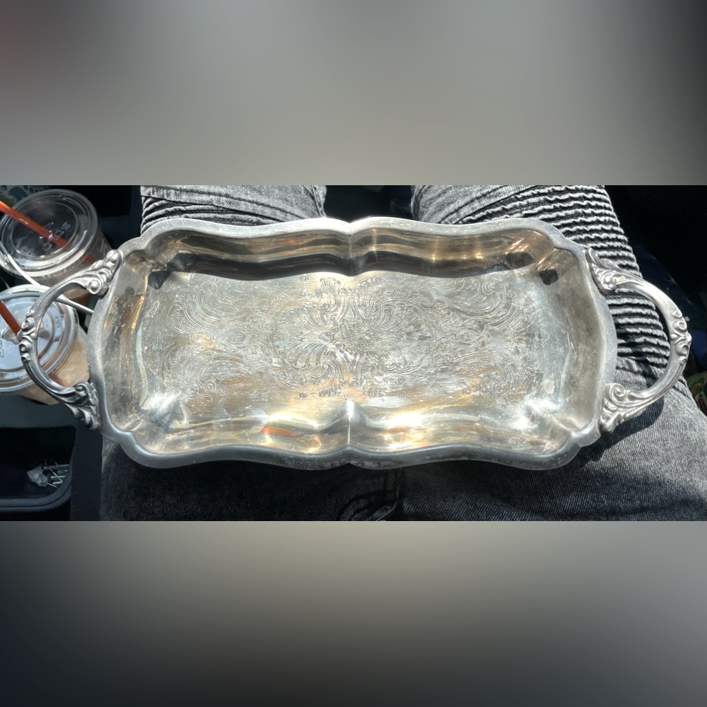English Silver MFG Silver Plated Platter